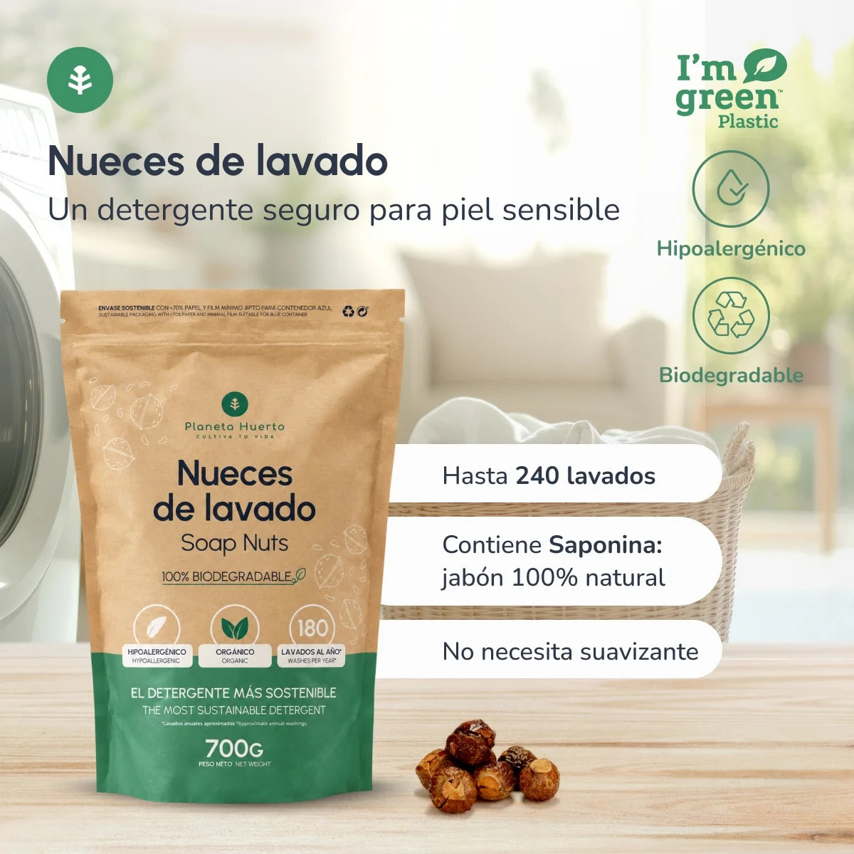 Pack 6xNueces de Lavado Planeta Huerto 700 gr