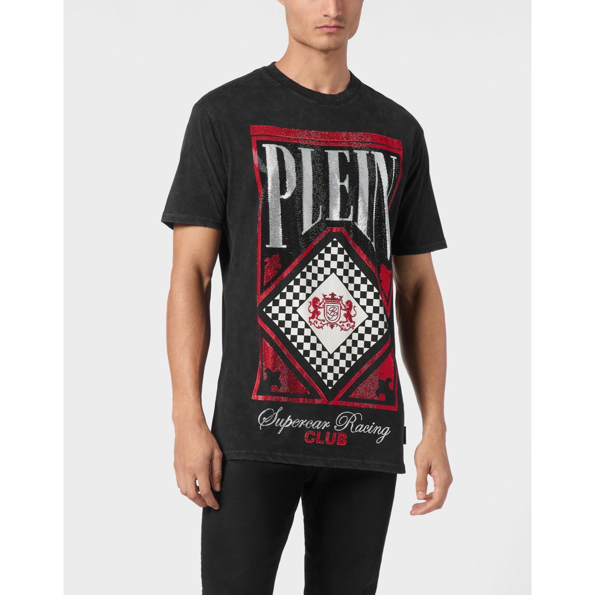 PHILIPP PLEIN T-Shirt Round Neck RACING