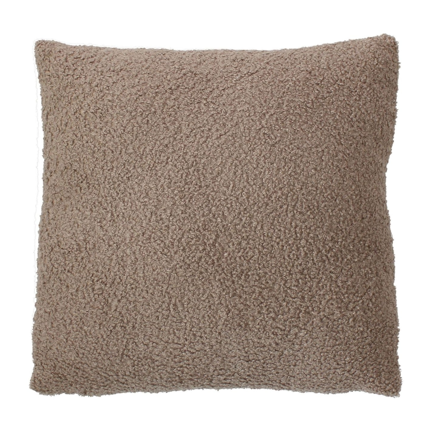 Coussin déhoussable tissu bouclé - Ecru