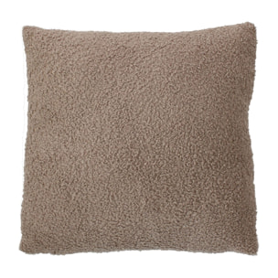 Coussin déhoussable tissu bouclé - Ecru
