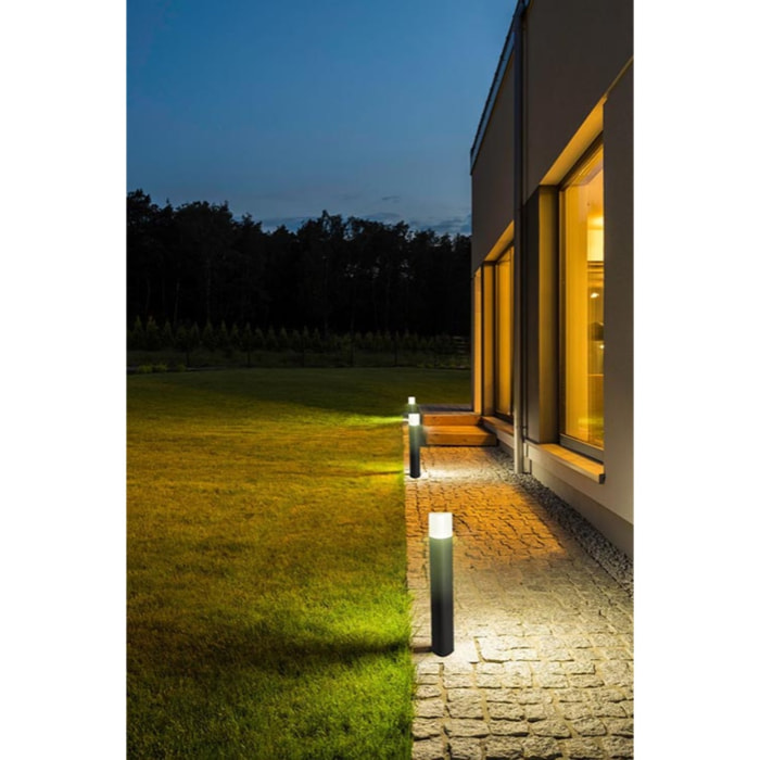 Forlight Baliza Ip44 Mandela 800Mm E27 23W Gris Urbano 1500Lm