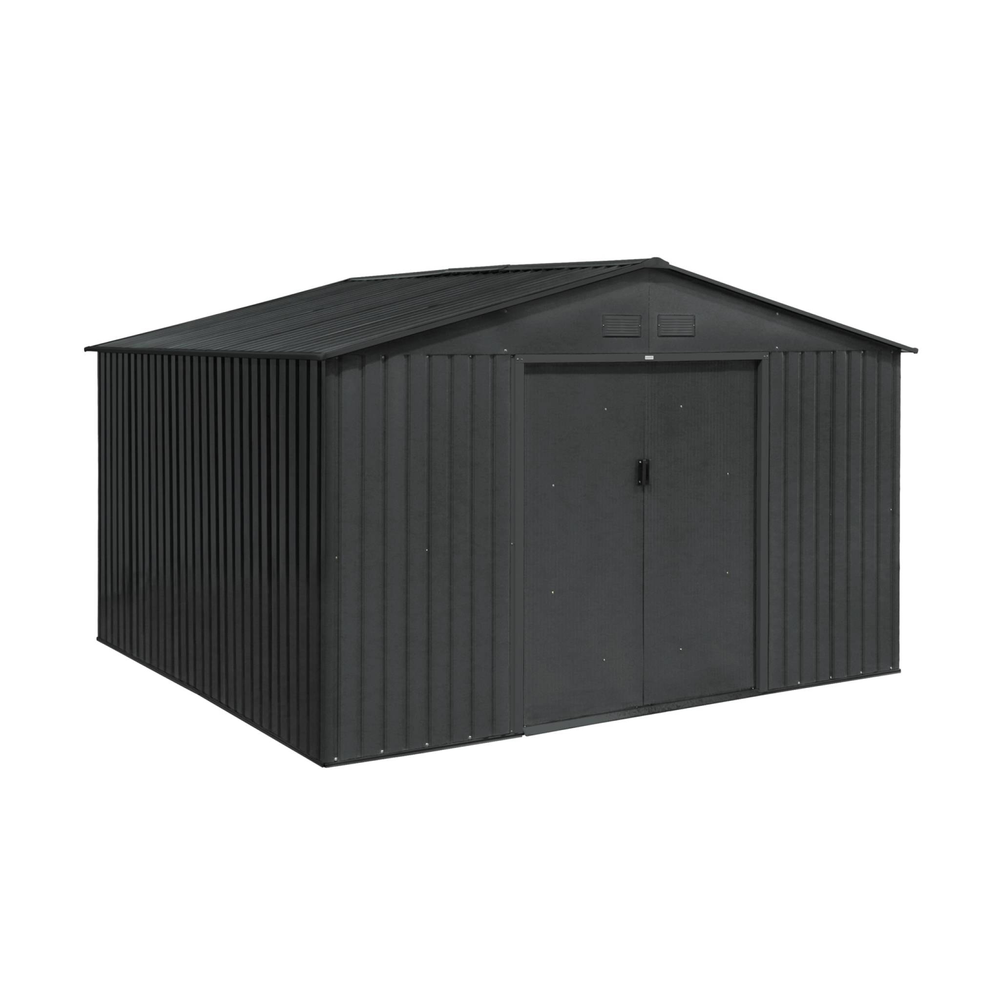 Abri de jardin métal 10,85m² avec kit d'ancrage BOULONNAIS