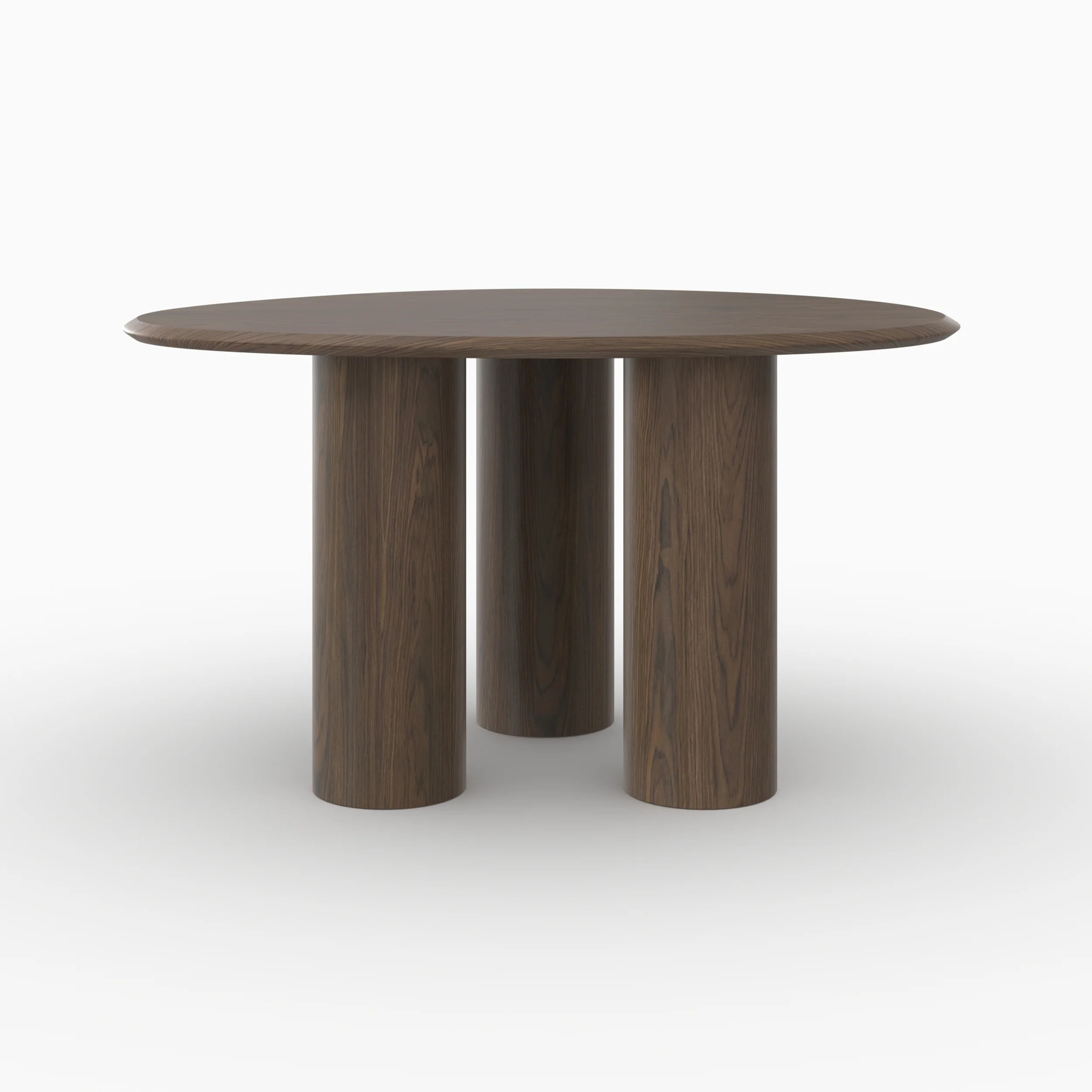 Table organique en placage noyer, 6 personnes - Aya