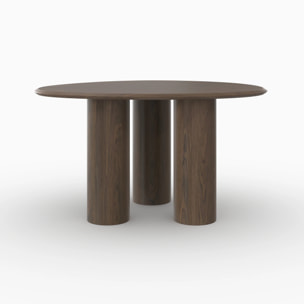 Table organique en placage noyer, 6 personnes - Aya
