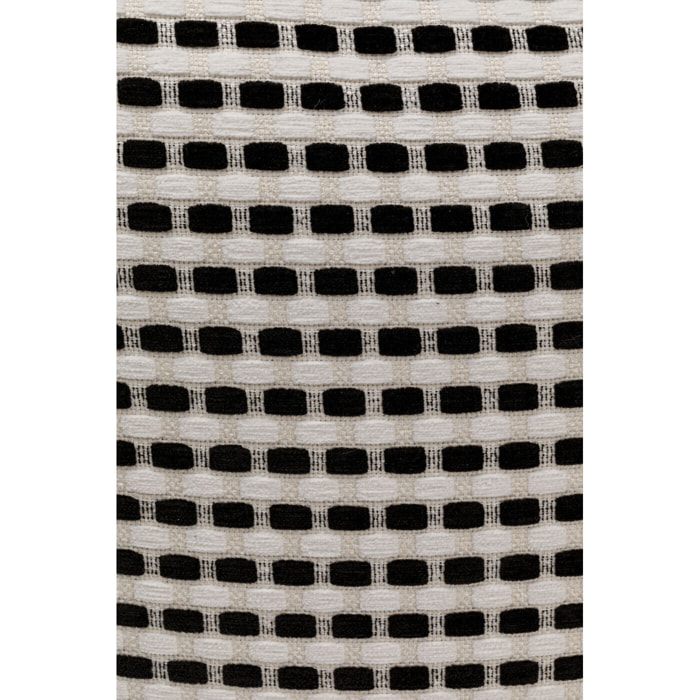 Coussin Jacky noir et blanc Kare Design