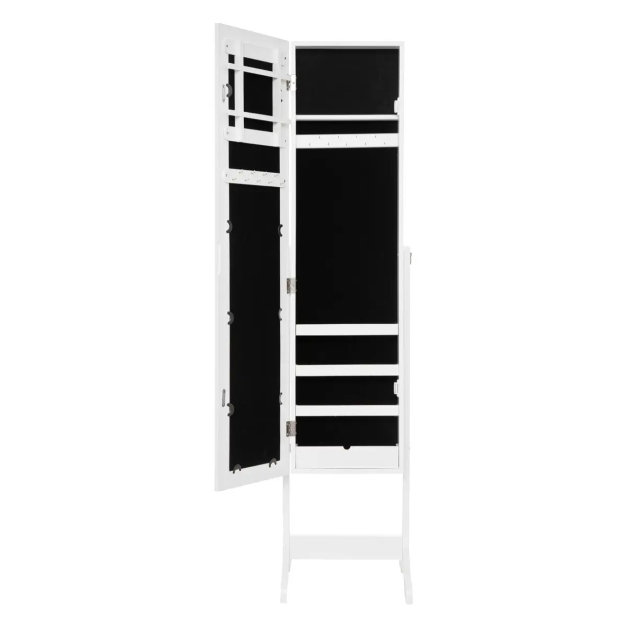 Armoire à bijoux verre - blanc - 37 - 2x145 cm