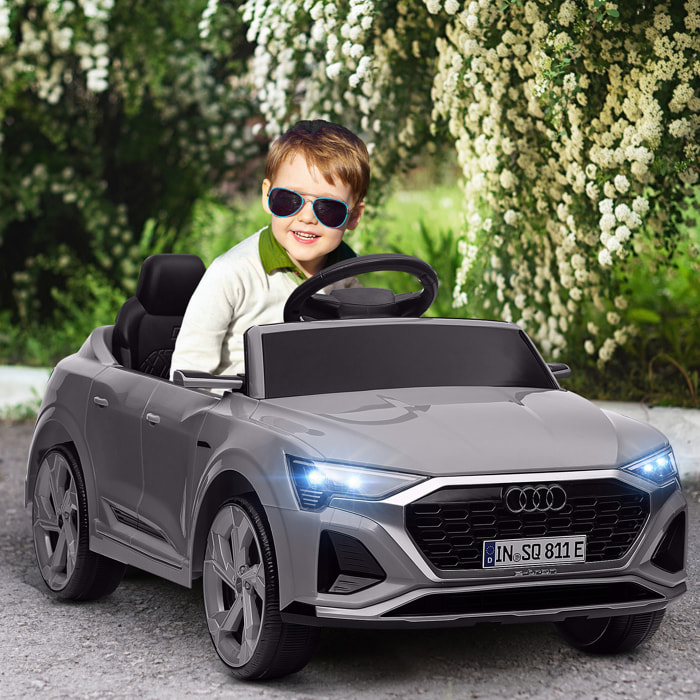 Voiture électrique enfant licence officielle Audi Q8 Sportback e-tron 12V max. 5 Km/h télécommande gris