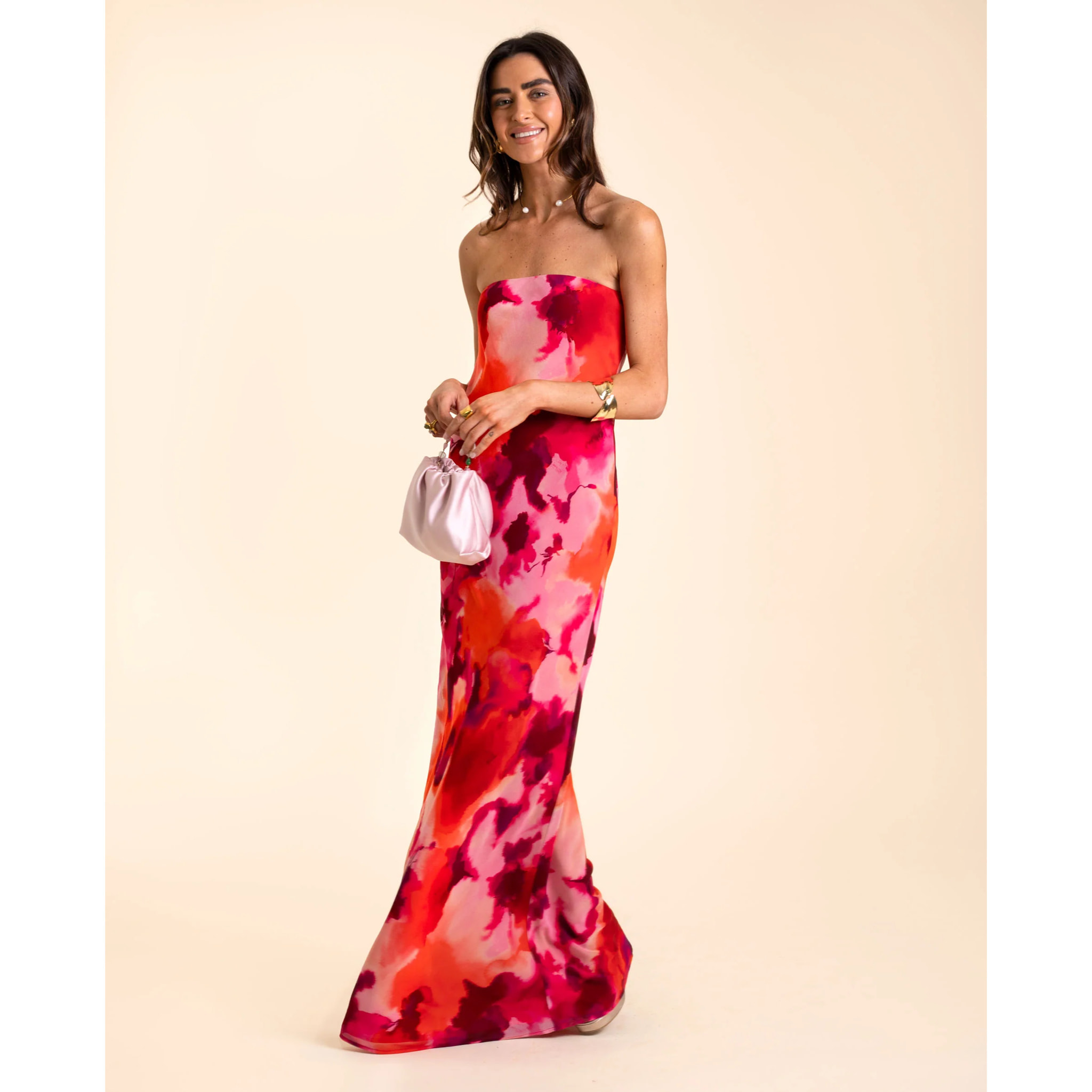 Vestido midi palabra de honor