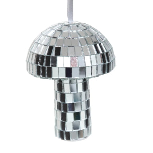 Suspension de sapin champignon effet disco 8 cm