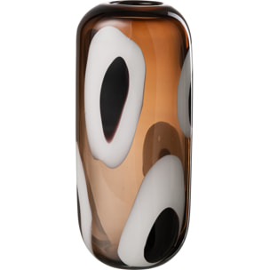 J-Line vase Izzy - verre - blanc/marron - large - 37 cm de hauteur