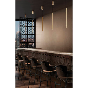 LEDS C4 Colgante Stylus Surfaced 600mm LED 9.7 Blanco cálido - 3000K ON-OFF Oro mate 412lm