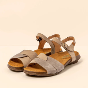 Sandalias N5557 PLEASANT-SILK SUEDE PIEDRA / WAKATAUA color Piedra