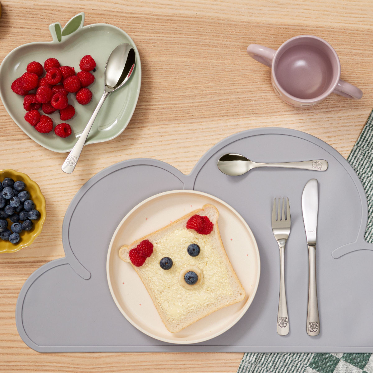 Teddy - Cubertería 4 piezas niño