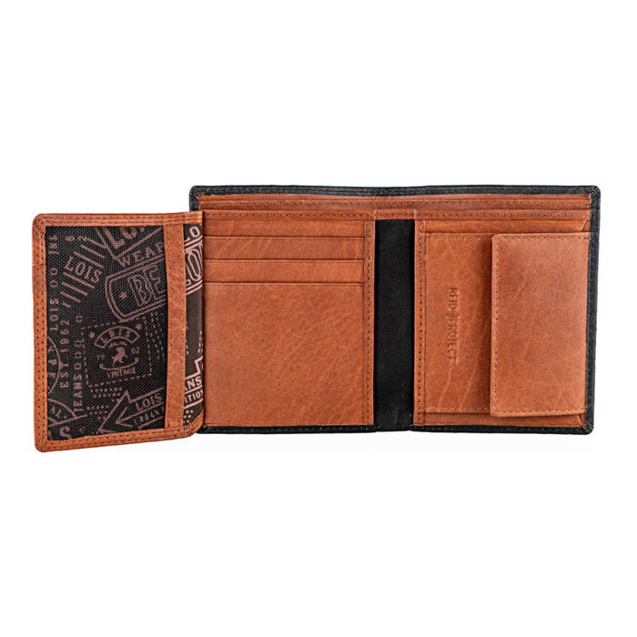 Cartera Hombre Piel Lois Dothan Negro