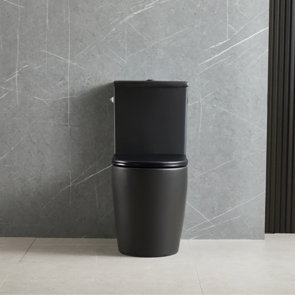 Brevis WC à poser sans bride + abattant softclose, noir mat (SATBRE031RREXVPBKM)