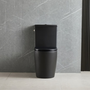 Brevis WC à poser sans bride + abattant softclose, noir mat (SATBRE031RREXVPBKM)