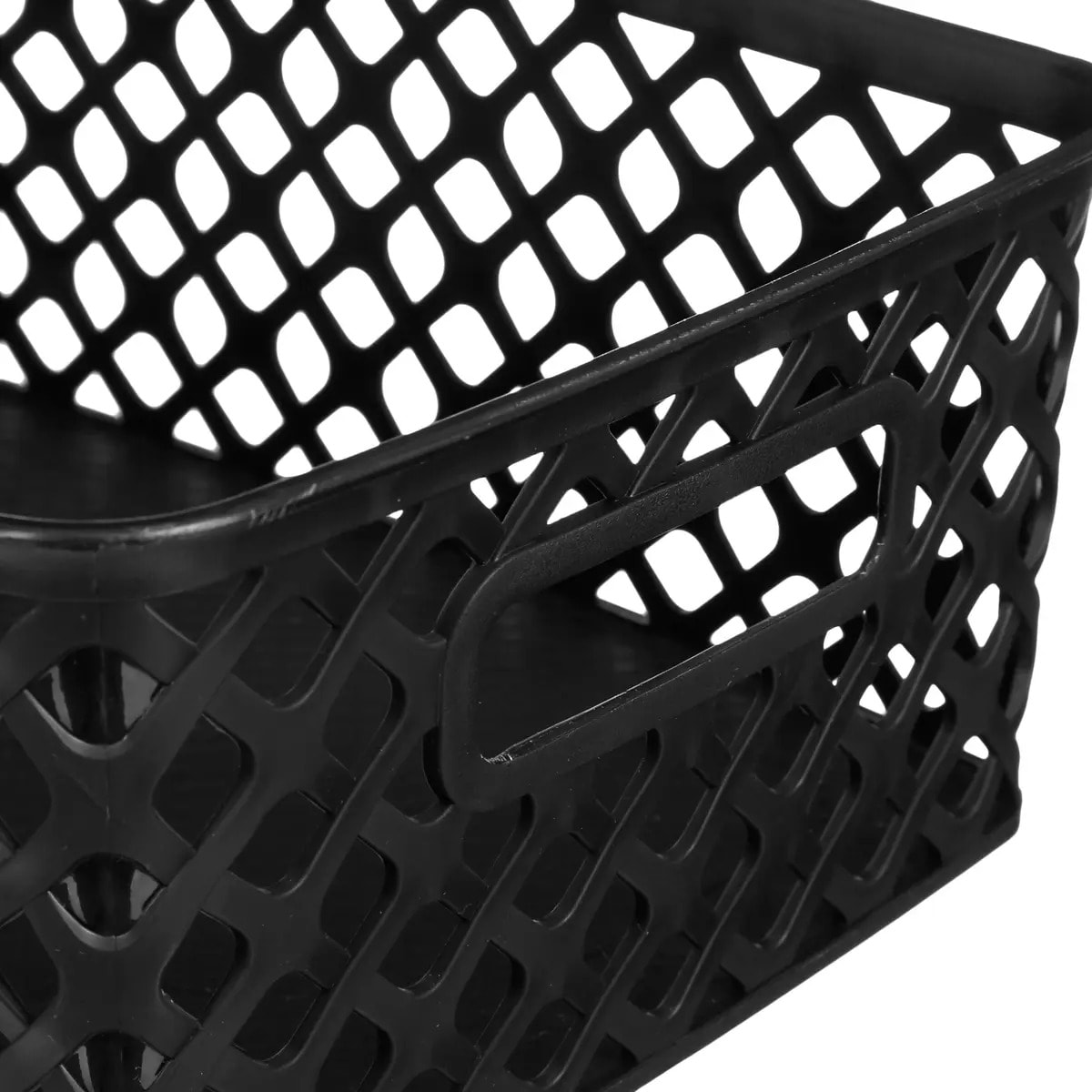 Panier en plastique 4L "Folk" noir