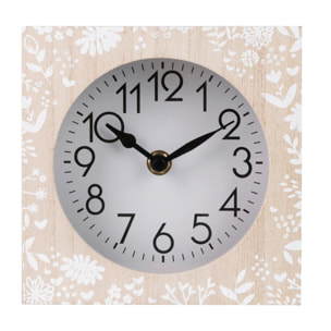 Reloj Arbol Natural Blanco 15x5x15 Cm