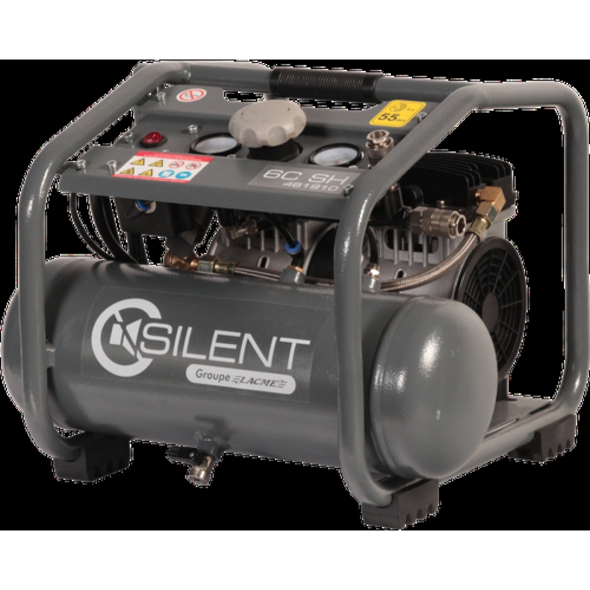 Compresseur Silent 6C SH LACME 6 m³/h monophasé - 6 L 8 bar - 461910