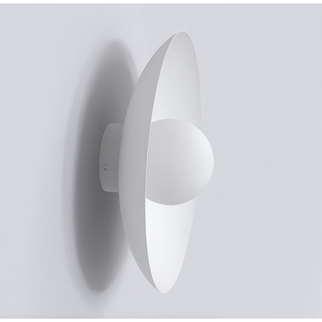 Lampada a parete Inspo K1 in acciaio bianco opaco