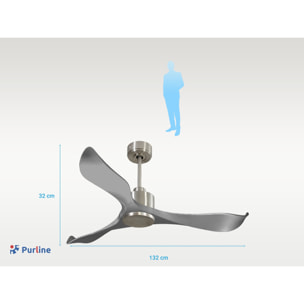 Ventilador de techo Reversible Termostato Wifi Motor DC Techos Inclinados Mando a Distancia Memoria TrawanganD132C0364977 PURLINE