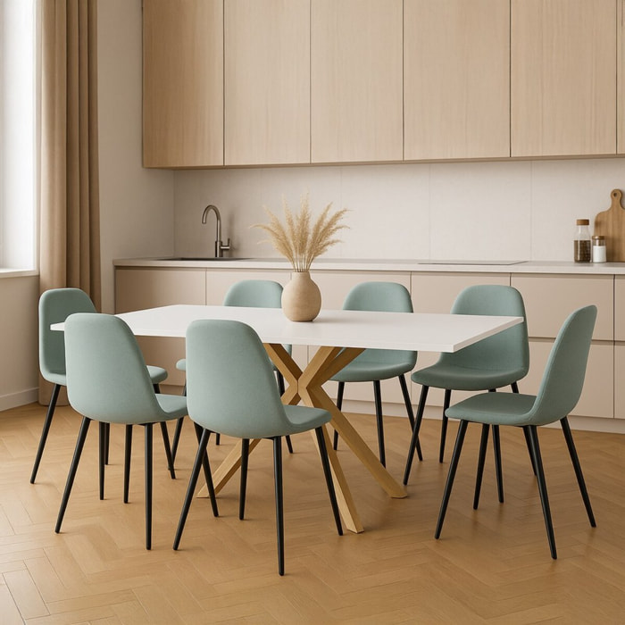 Sedie Bella azzurre: set da 4 sedie design