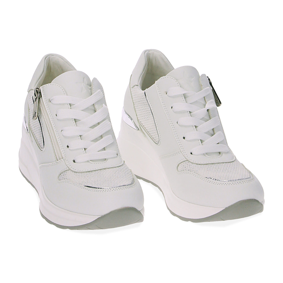 Zapatillas blanco plata