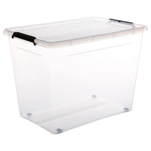 Boîte en plastique transparente 80L Clip N' Box