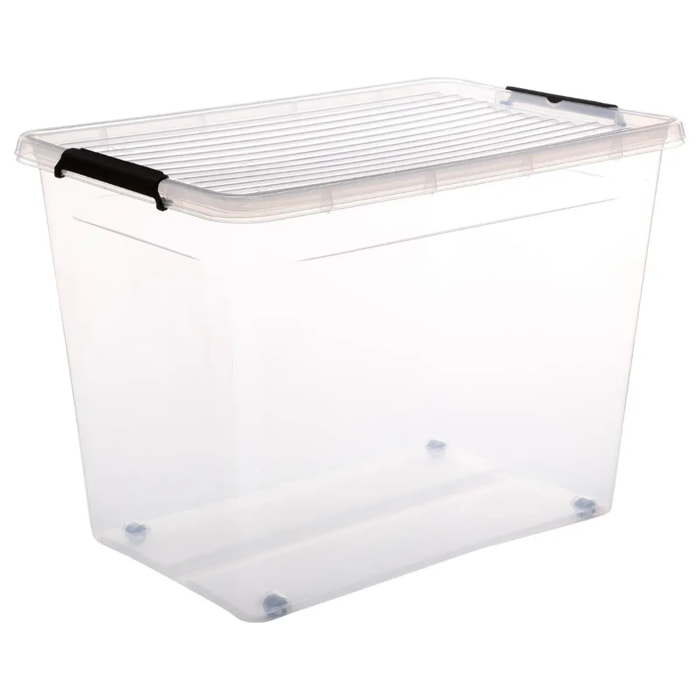 Boîte en plastique transparente 80L Clip N' Box