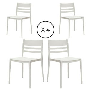 Sedie da giardino in resina Deisy - Set da 4