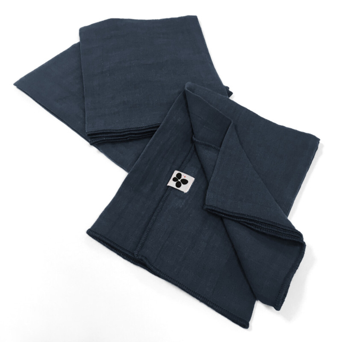 Lot de 3 serviettes de table "Gaïa" 40 x 40 cm "Gaze de Coton" - Gaïa Minuit