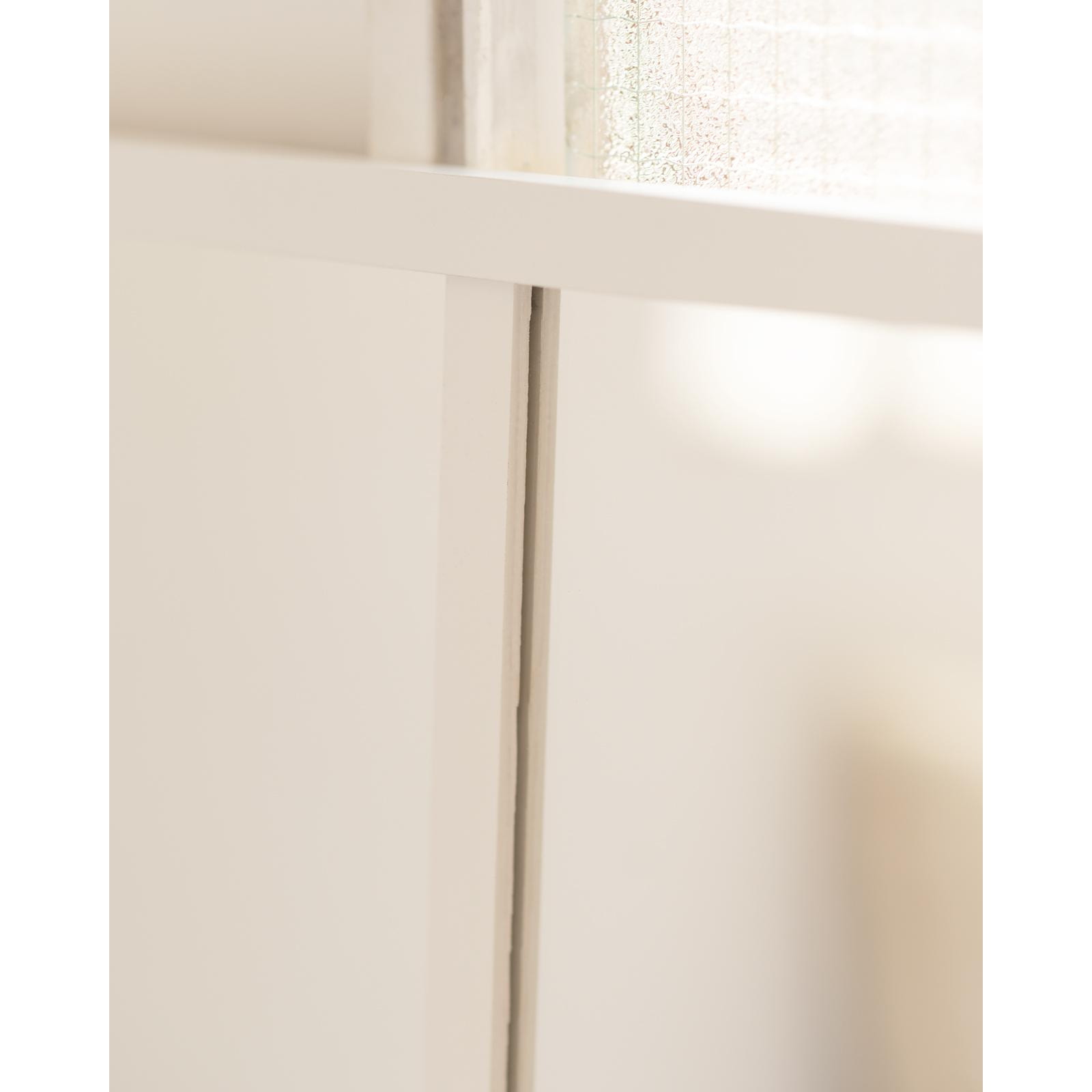 Miroir en bois blanc 90x60cm Hauteur: 90 Longueur: 60 Largeur: 2