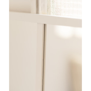 Miroir en bois blanc 90x60cm Hauteur: 90 Longueur: 60 Largeur: 2