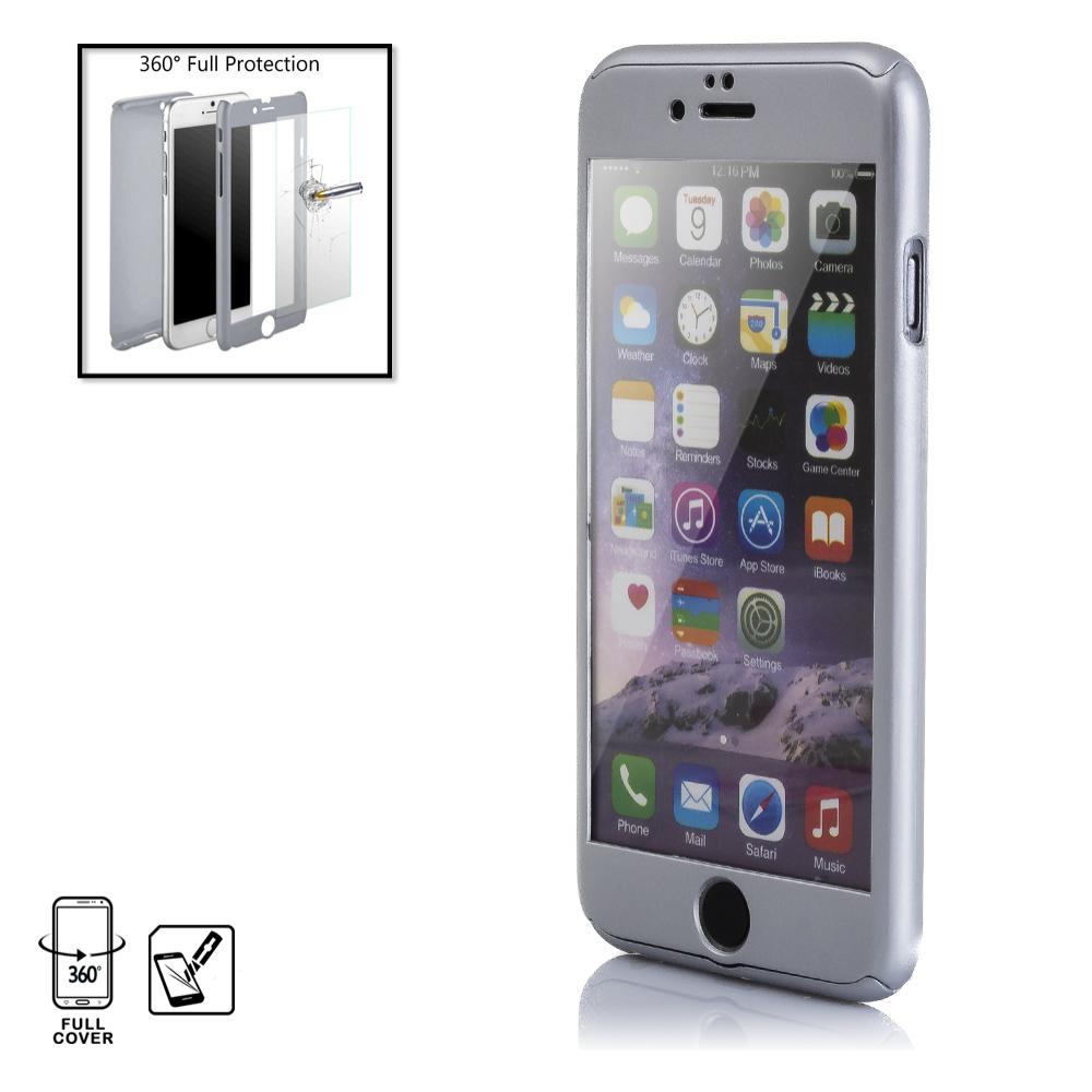 CARCASA FULL COVER+CRISTAL PARA IPHONE 6/6S PLUS SILVER