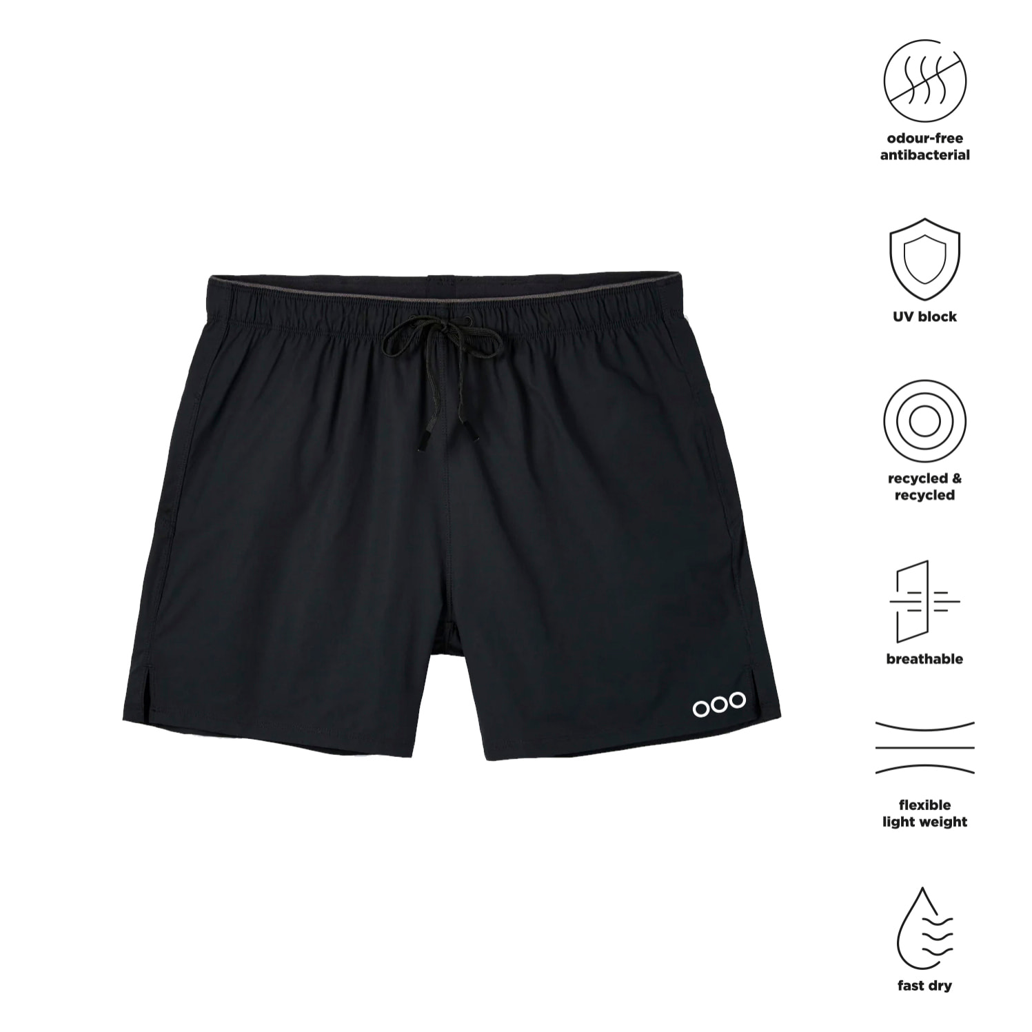 Pantalón corto deportivo para hombre ECOON Milan - Negro