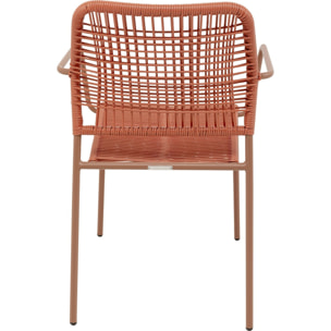 Chaise de jardin avec accoudoirs Madagascar rouge Kare Design