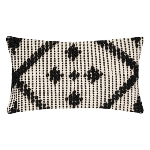 Coussin en coton "Safari" noir & blanc 38x58 cm