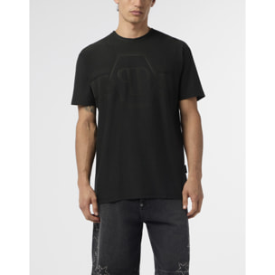 PHILIPP PLEIN Round Neck T-Shirt Jacquard Hexagon Line