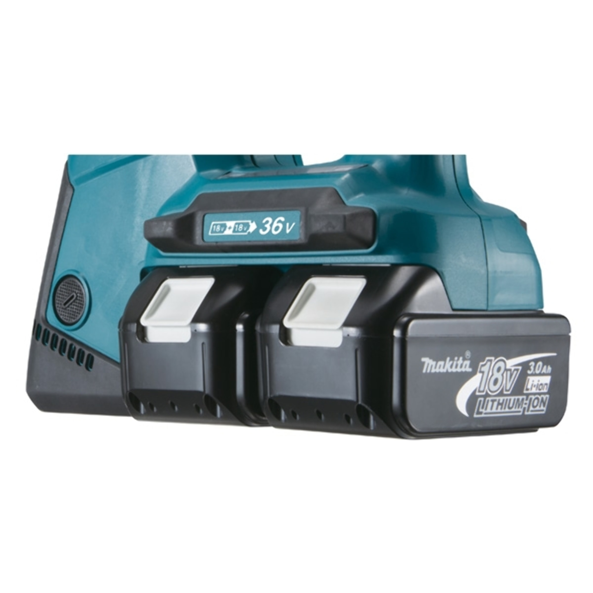 Perforateur-Burineur SDS+ 36V (2x18V) - 2.5J - MAKITA - avec 4 batteries 5Ah + 1 chargeur rapide + 2 MakPak + accessoires - DHR264PT4J