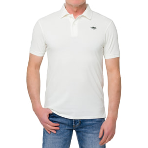 Polo color liso STONEY algodón piqué Blanco