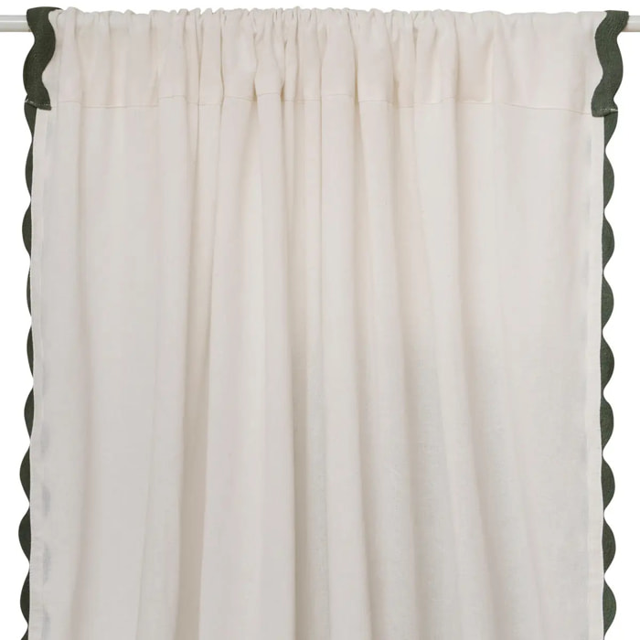 Rideau Cherry blanc 140x260cm