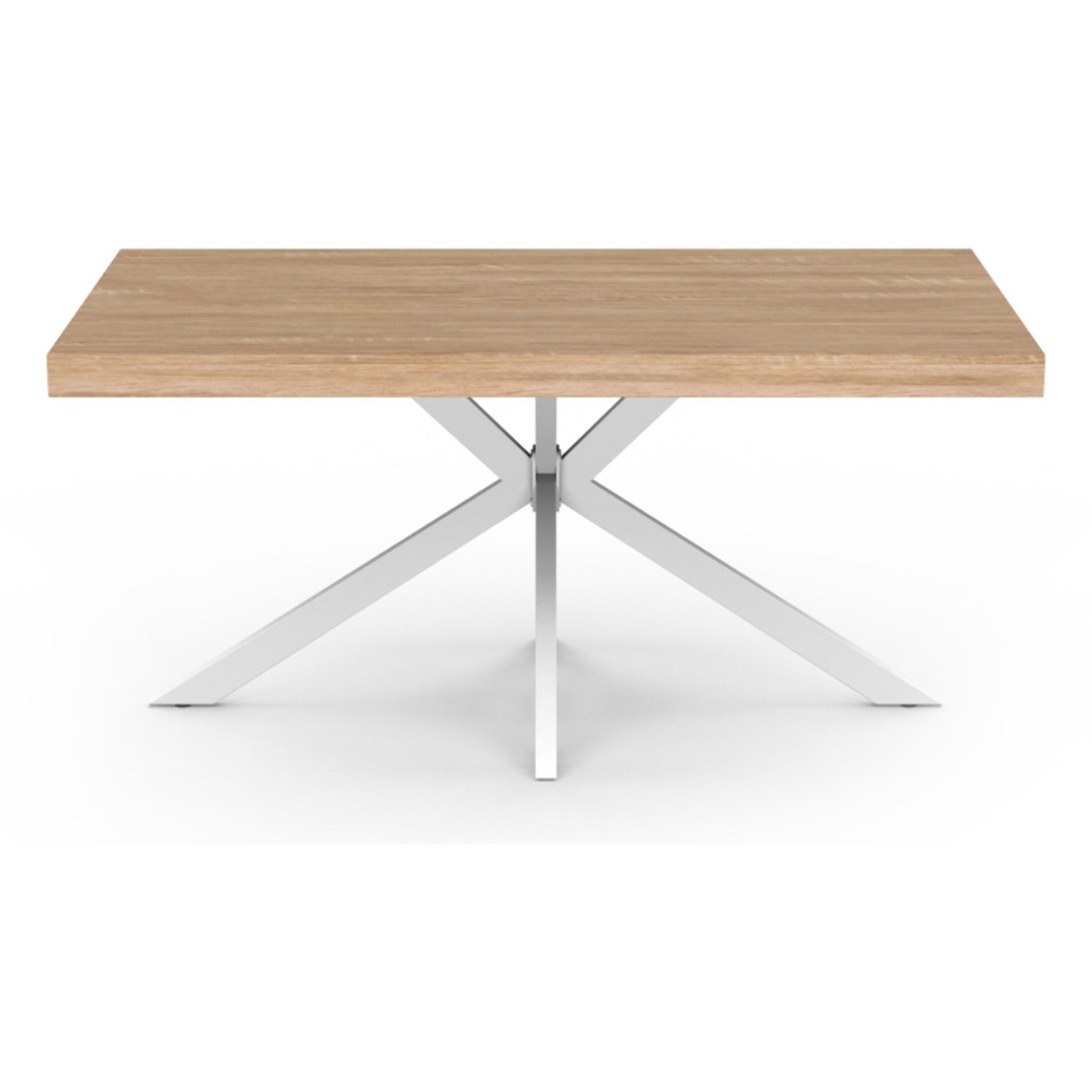 Table à manger Spider bois et blanc 160cm