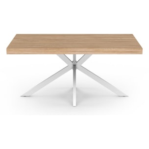Table à manger Spider bois et blanc 160cm