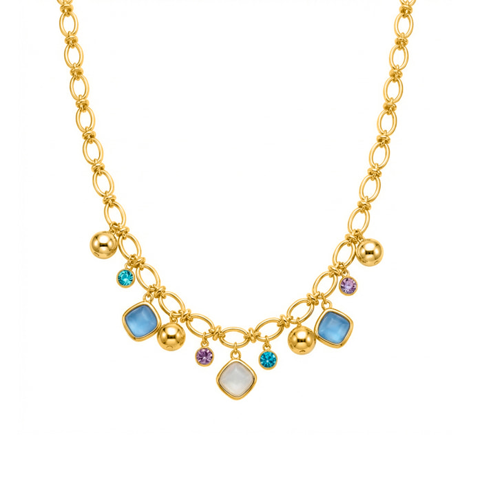 Collar Mankao acabado oro amarillo 18k