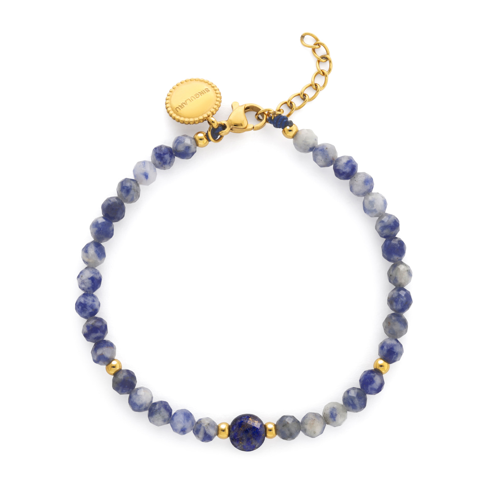 Bracciale Amulet Cianite Acciao Placcato Oro