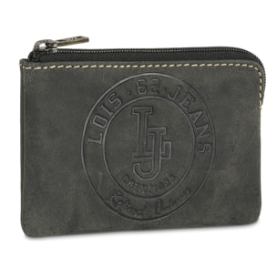 Monedero Piel Hombre Lois Brock Negro