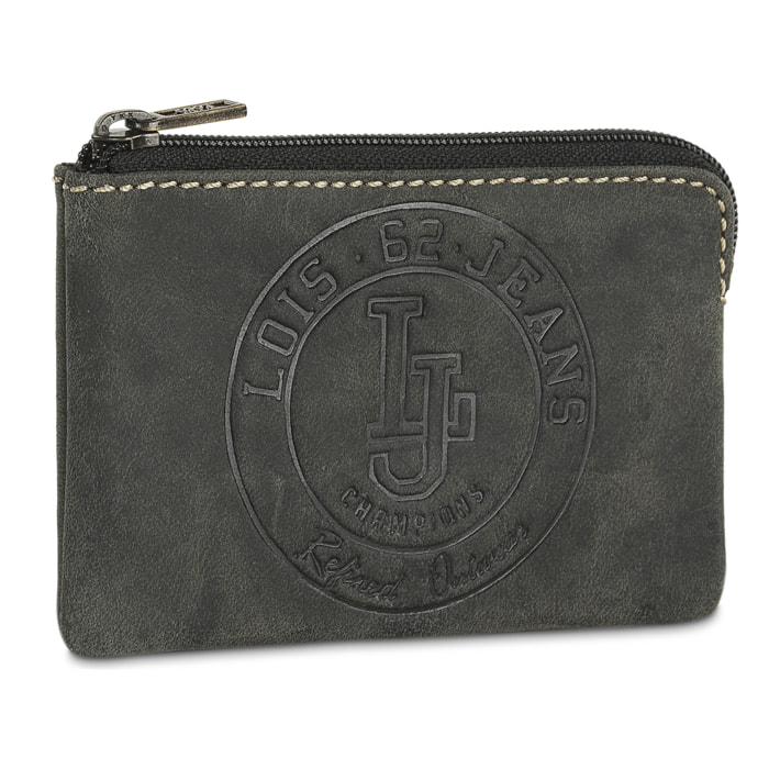 Monedero Piel Hombre Lois Brock Negro