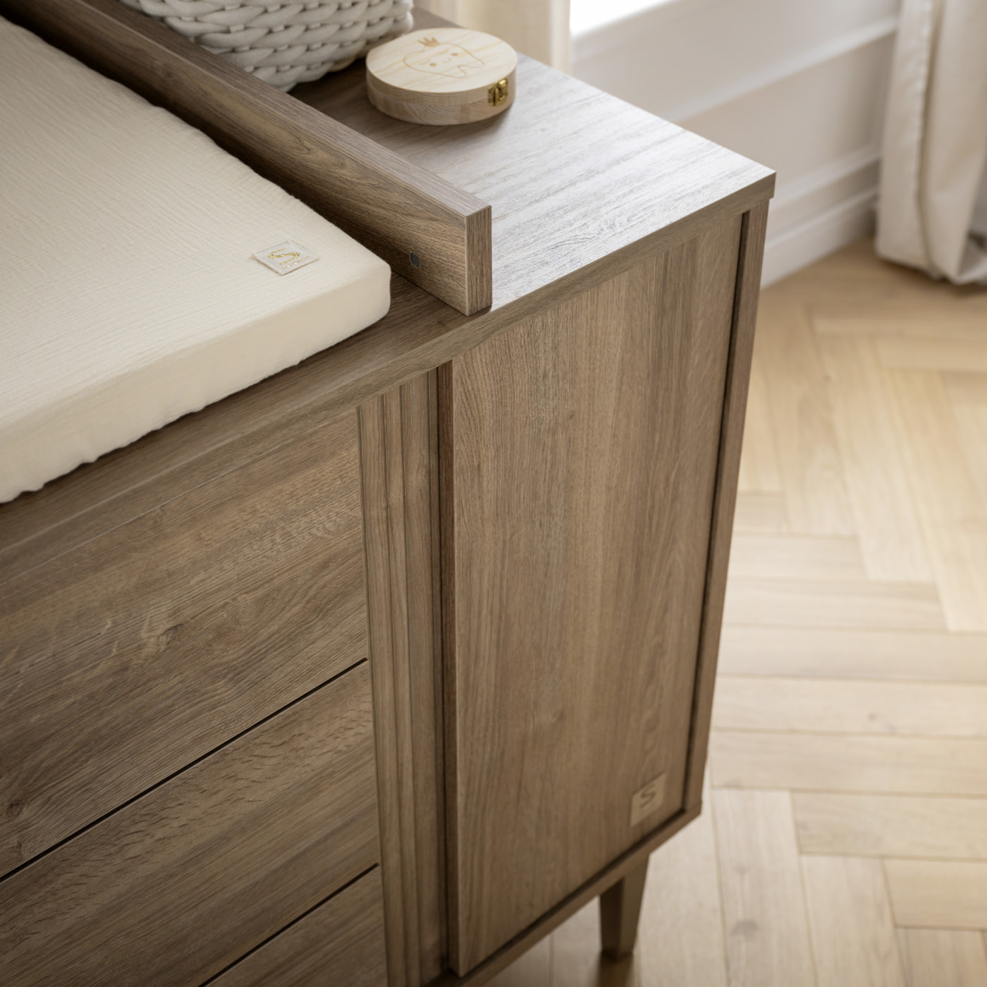 Plan à langer pour commode 3 tiroirs et 1 portes