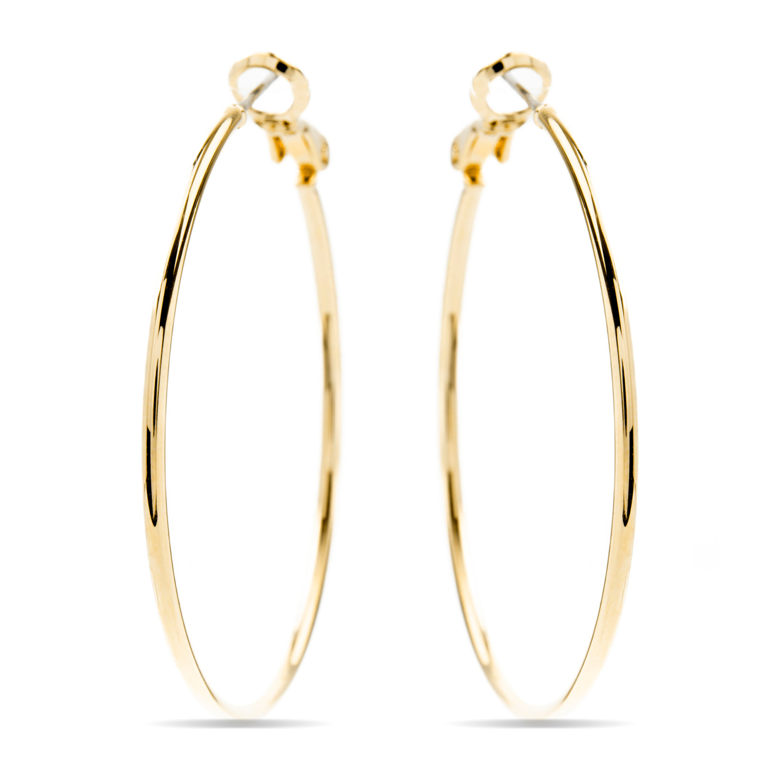 Pendientes de 40mm de diámetro acabado oro amarillo de 18k