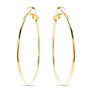 Pendientes de 40mm de diámetro acabado oro amarillo de 18k